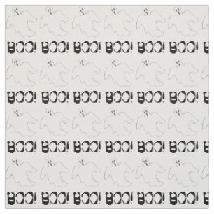 Boo! Spooky Halloween Ghost Haunted House Fabric