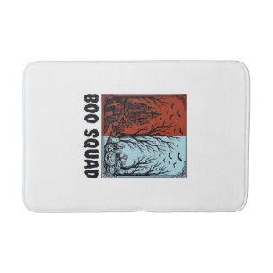 Boo Squad Vintage Halloween Pumpkin Shirt Design_1 Bath Mat
