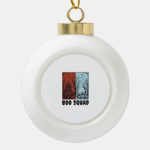 Boo Squad Vintage Halloween Pumpkin Shirt Design_1 Ceramic Ball Christmas Ornament