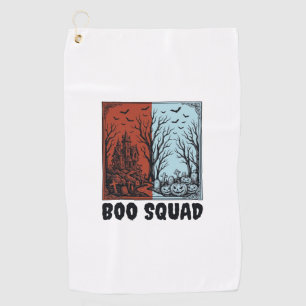 Boo Squad Vintage Halloween Pumpkin Shirt Design_1 Golf Towel