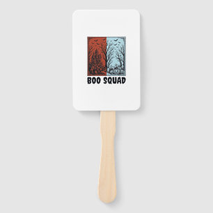 Boo Squad Vintage Halloween Pumpkin Shirt Design_1 Hand Fan