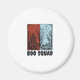 Boo Squad Vintage Halloween Pumpkin Shirt Design_1 Magnet