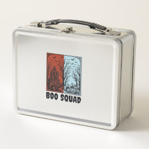 Boo Squad Vintage Halloween Pumpkin Shirt Design_1 Metal Lunch Box