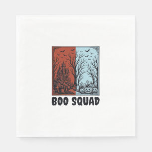 Boo Squad Vintage Halloween Pumpkin Shirt Design_1 Napkin