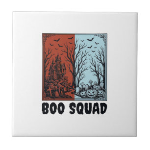 Boo Squad Vintage Halloween Pumpkin Shirt Design_1 Tile