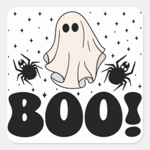 Boo  square sticker