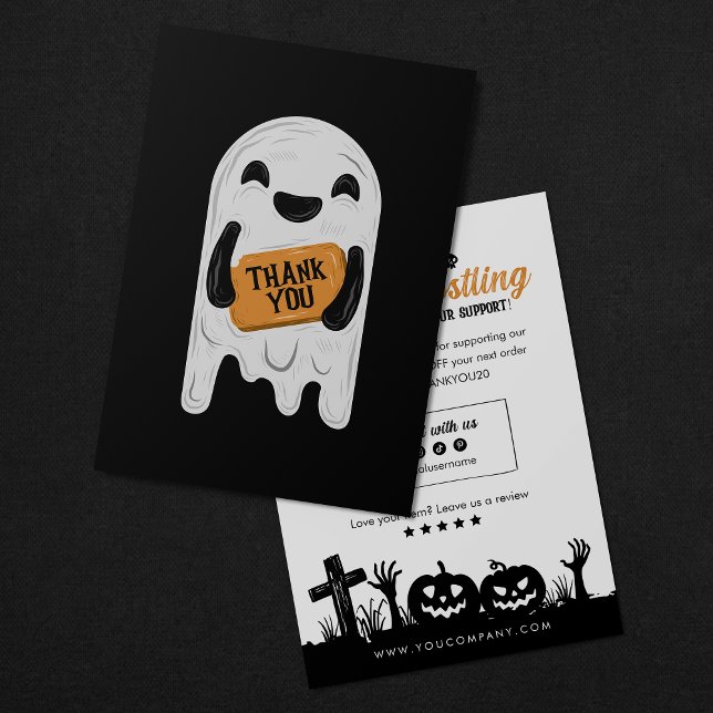Boo-st Your Business Spooky Halloween Thank You Card (Creator Uploaded)