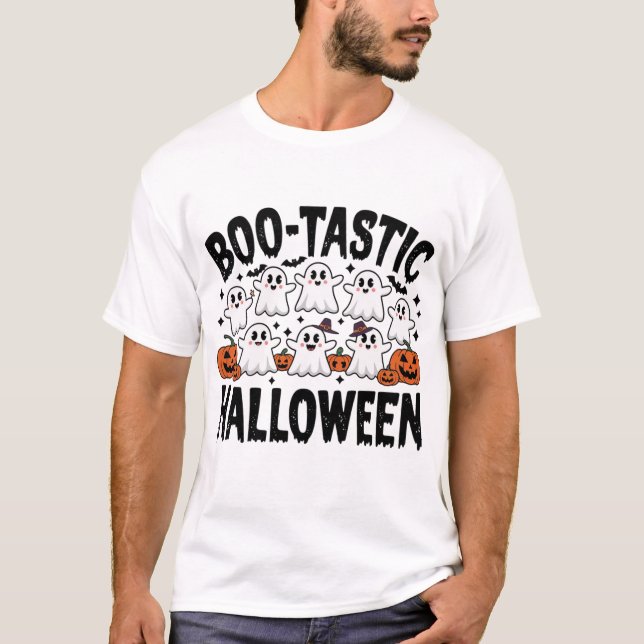 boo-tastic halloween cute design T-Shirt (Front)