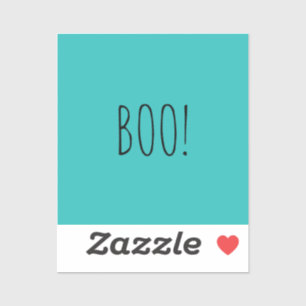 Boo teal spooky typography minimalist Halloween