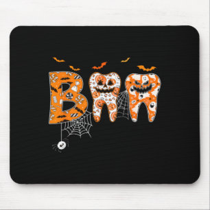 Boo th Pumpkin Dentist Dental Hygienist Halloween Mouse Mat