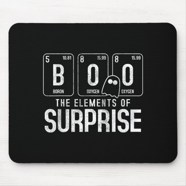 Boo The Element Of Surprise - Funny Halloween Nerd Mouse Mat (Front)