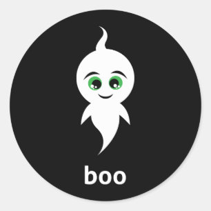 Boo the Ghost Classic Round Sticker
