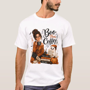 Boo Then Coffee Halloween Music Teacher T-Shirt