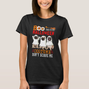 Boo This Is My Halloween Costume Three Pug Dogs Bo T-Shirt