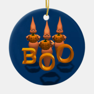 Boo! Three Cute Ghosties Ceramic Tree Decoration