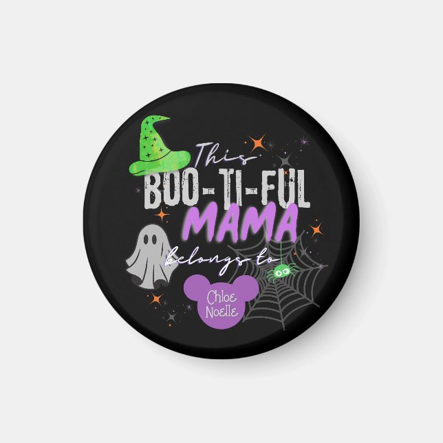 Boo-ti-ful Mama Belongs To Magnet | Halloween (Front)