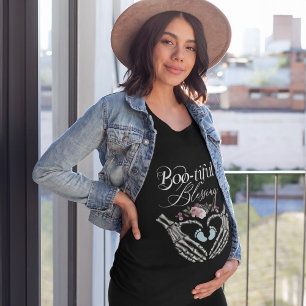 Boo-tiful Blessing Baby Boy Gothic Skeleton Heart Tri-Blend Shirt