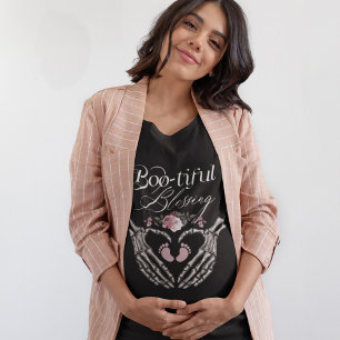 Boo-tiful Blessing Baby Girl Gothic Skeleton Heart Tri-Blend Shirt