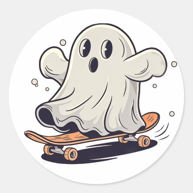 Boo-tiful Board Classic Round Sticker (Front)