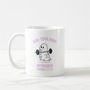 Boo-Tiful Body - Funny Halloween Ghost Gym Lifting Coffee Mug