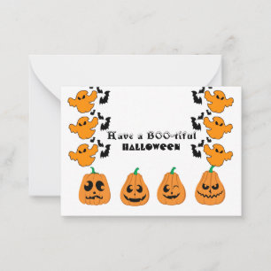 BOO-tiful Halloween Ghost Ghouls Spooky Funky Cute Card