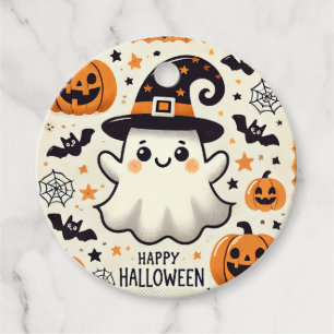Boo-tiful Halloween Round Gift Tag