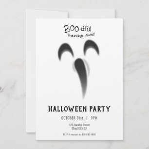 Boo-tiful Hauntings Halloween Invitation