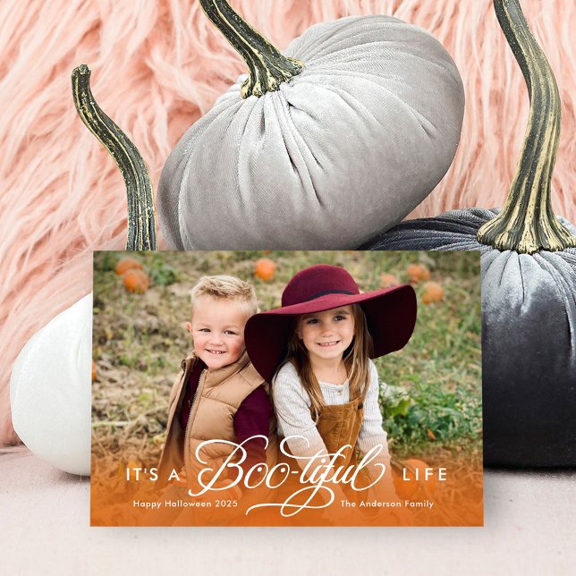 Boo-tiful Life Halloween Flat Photo Card (Creator Uploaded)