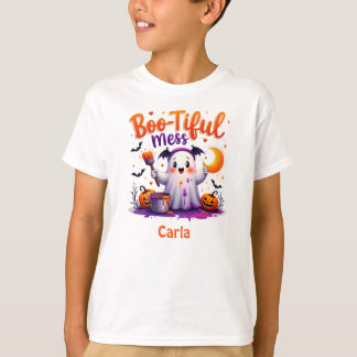 Boo-Tiful Mess Halloween Ghost T-Shirt