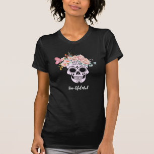 Boo-tiful Mind Boo-tiful Babe Floral Skull T-Shirt