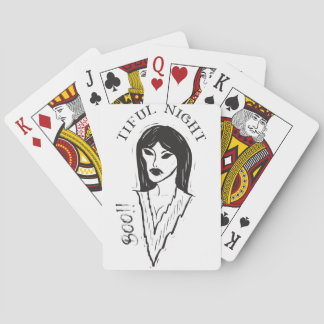 Boo! Tiful Night witch Halloween Playing Cards