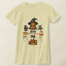 Boo-tiful Retro Halloween Costume- Fun Boo T-Shirt