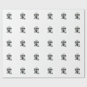 Boo-tiful Witch Halloween Vintage Engraving Design Wrapping Paper