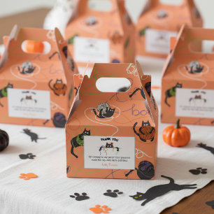 Boo-tifully Tangled Black Cats and Yarn Halloween Favour Box