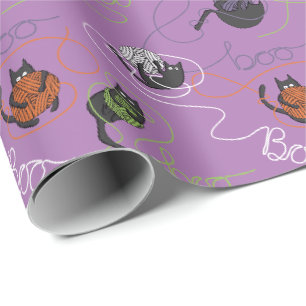 Boo-tifully Tangled Purple Wrapping Paper