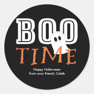 BOO TIME Halloween Ghost Cute Party Favour Sticker