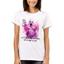 Boo To The Haters. Womens Funny Pink Halloween