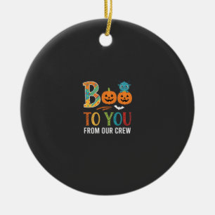 Boo To You Halloween Crew Design_1 Ceramic Tree Decoration