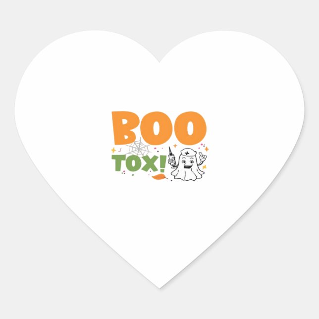 BOO Tox Nurse Injector Filler Botox Dysport Dealer Heart Sticker (Front)
