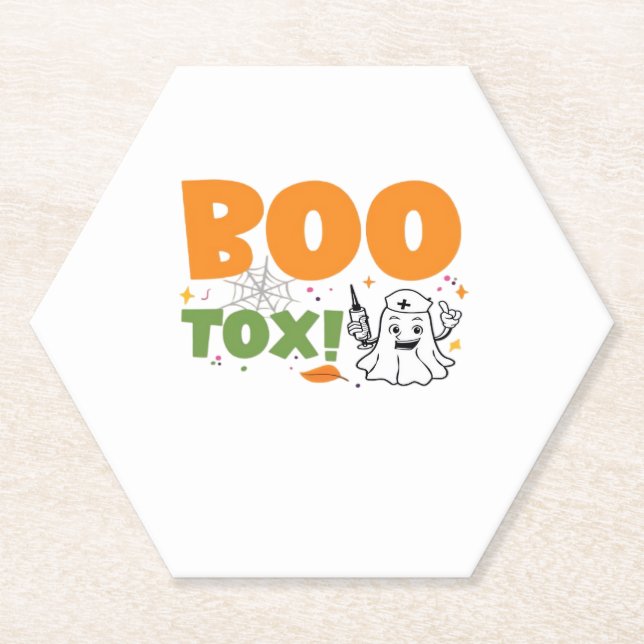 BOO Tox Nurse Injector Filler Botox Dysport Dealer Paper Coaster (Front)