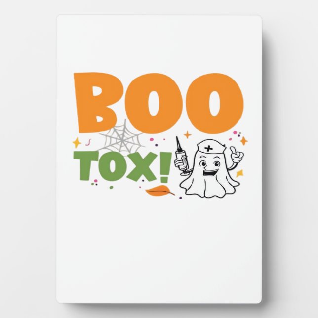 BOO Tox Nurse Injector Filler Botox Dysport Dealer Plaque (Front)