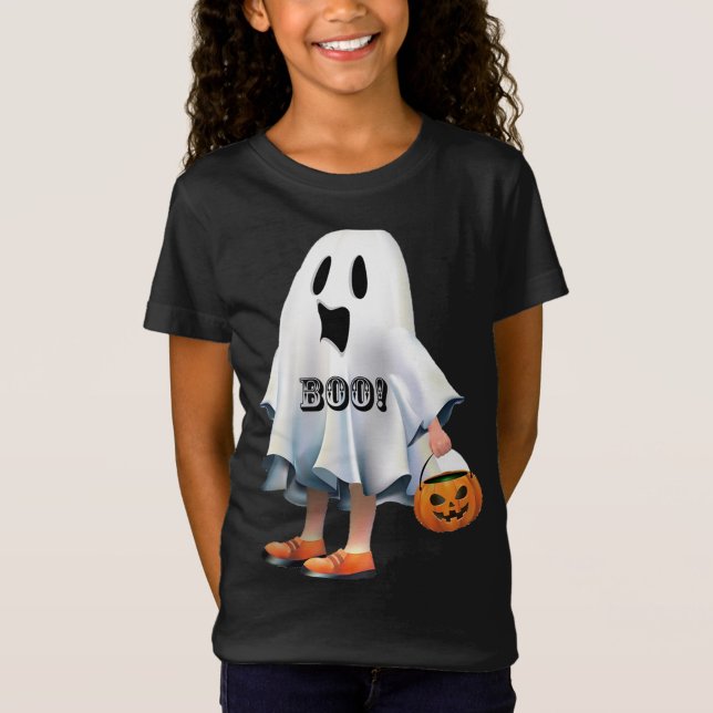 Boo! Trick‑or‑Treat Ghost Tee (“Boo! Ready for candy and scares!”)