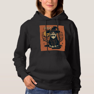 Boo tuxedo cat Halloween Hoodie