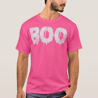 Boo Vintage Halloween Horror Typography T-Shirt