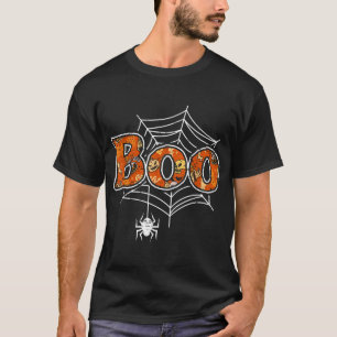 Boo Web Spider Halloween Day Party Trick Or Treat T-Shirt