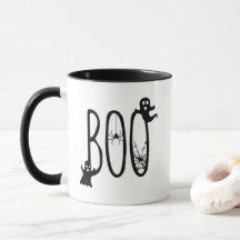 Boo Whimsical Spooky Ghosts Haunted Halloween