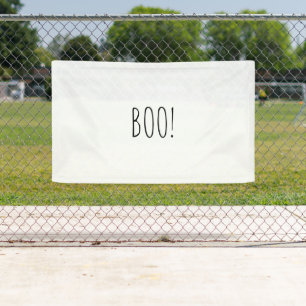 Boo white spooky minimalist Halloween backdrop Banner