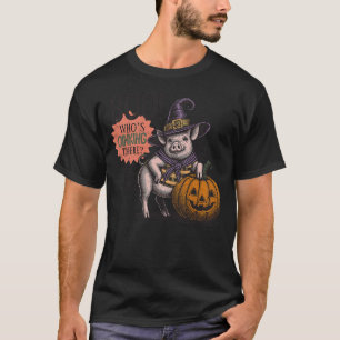 Boo Who's Oinking There Halloween Funny Pig Lovers T-Shirt