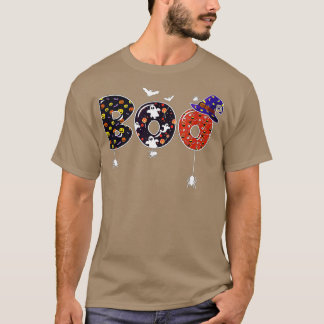 Boo Witch Hat With Spiders And Bats Ghost Hallowee T-Shirt