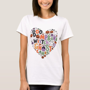 Boo, Witch, Pumpkin Graphical Halloween T-shirt